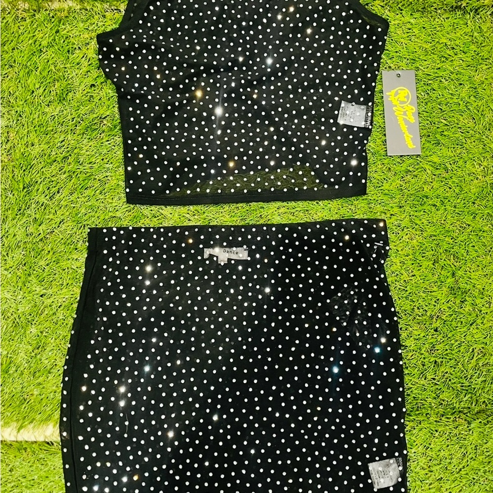 Black Polka Dot Mini Dress